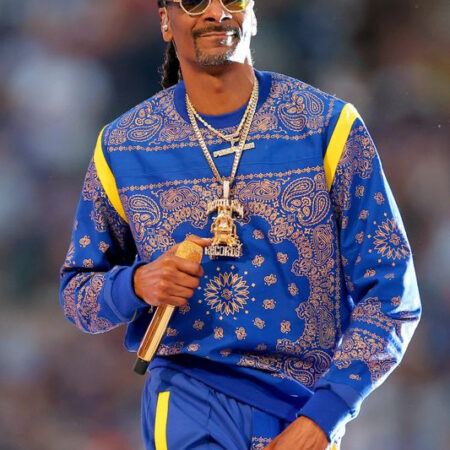 Snoop Dogg Blue Bandana Cotton Tracksuit