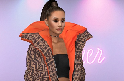 Ariana-Grande-Brown-and-Orange-Puff-Hoodie-2.jpg